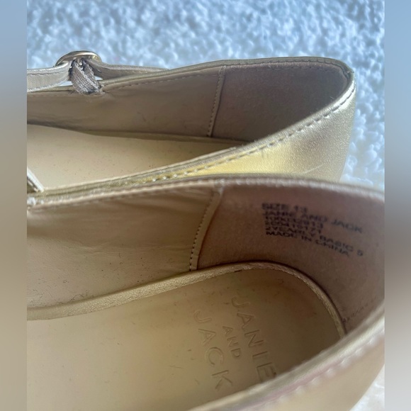 Janie and Jack Girls metallic bow ballet flat - Picture 2 of 2